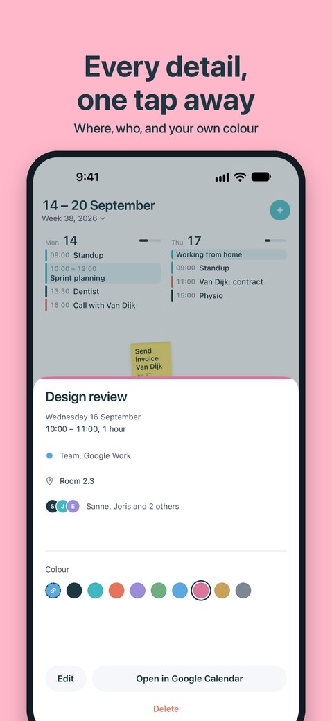 An appointment's details